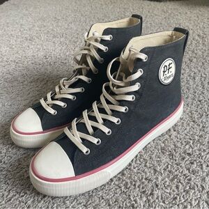 NEW PF FLYERS ALL-AMERICAN HIGH-TOP ANTIQUE BLACK/CRIMSON SNEAKER